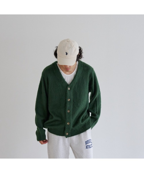 CPCM(シーピーシーエム)の「カラーニットBIGカーディガン(カーディガン/ボレロ・メンズ・チャコールグレー/マスタード/グリーン/サックスブルー/ベージュ・FREE)」の15枚目の写真