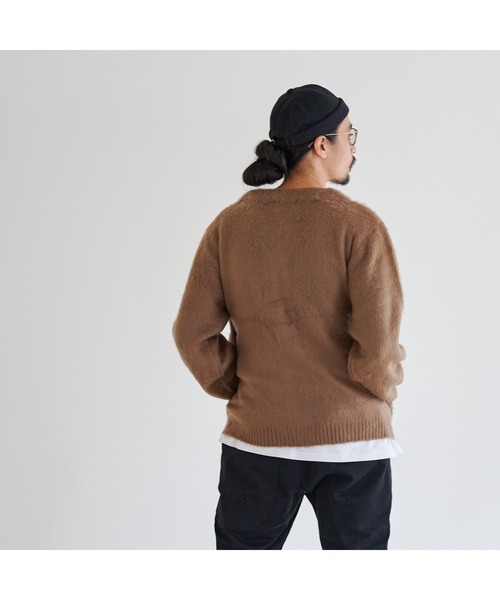 CPCM(シーピーシーエム)の「カラーニットBIGカーディガン(カーディガン/ボレロ・メンズ・チャコールグレー/マスタード/グリーン/サックスブルー/ベージュ・FREE)」の7枚目の写真