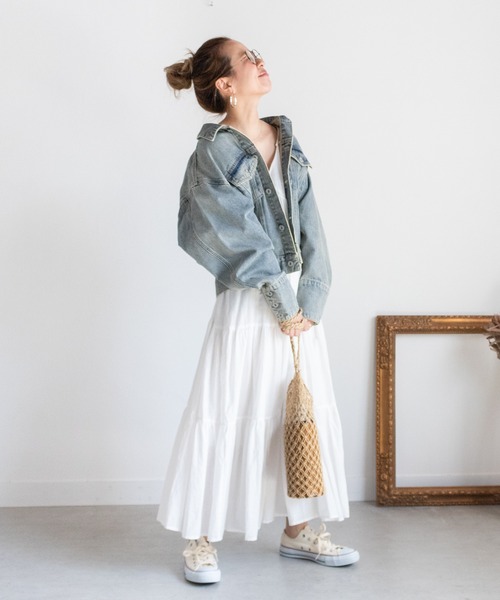 PICHI（ピイチ）の「デザインデニムGジャン（デニムジャケット・レディース・ライトブルー/ブルー・S/M）」の10枚目の写真