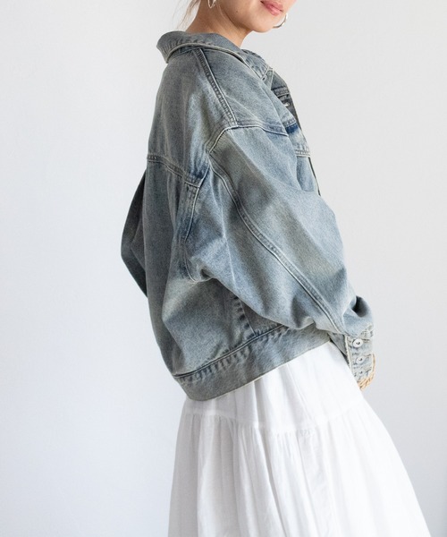 PICHI（ピイチ）の「デザインデニムGジャン（デニムジャケット・レディース・ライトブルー/ブルー・S/M）」の13枚目の写真