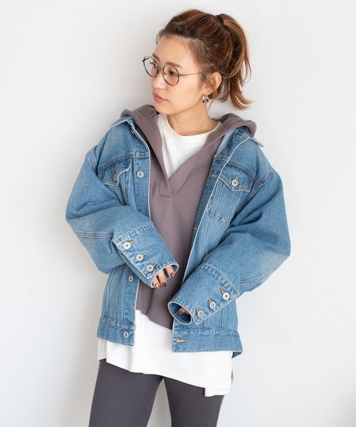 PICHI（ピイチ）の「デザインデニムGジャン（デニムジャケット・レディース・ライトブルー/ブルー・S/M）」の15枚目の写真