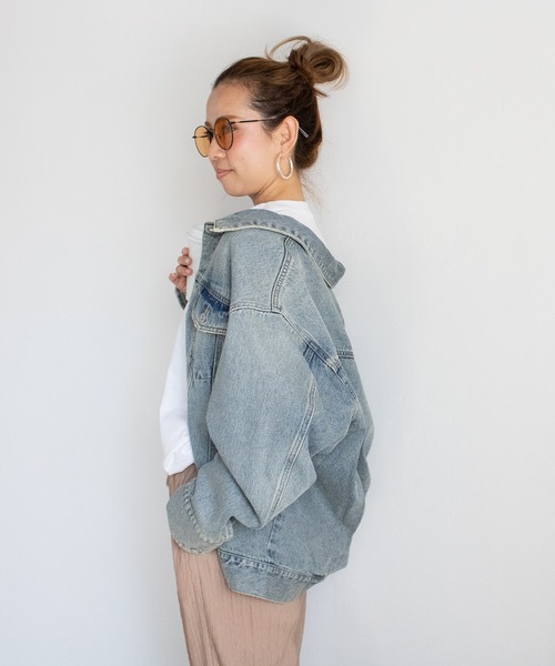 PICHI（ピイチ）の「デザインデニムGジャン（デニムジャケット・レディース・ライトブルー/ブルー・S/M）」の21枚目の写真