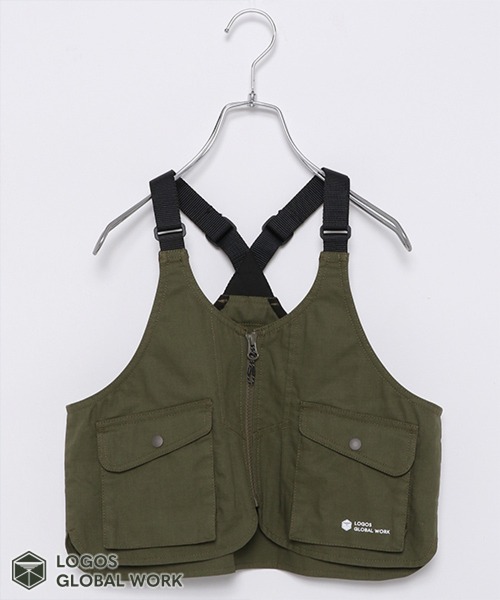 GLOBAL WORK(グローバルワーク)の「【キッズ】LOGOS*GW ベスト/227958(ベスト・キッズ・ネイビー/カーキ・150cm/130cm)」の1枚目の写真