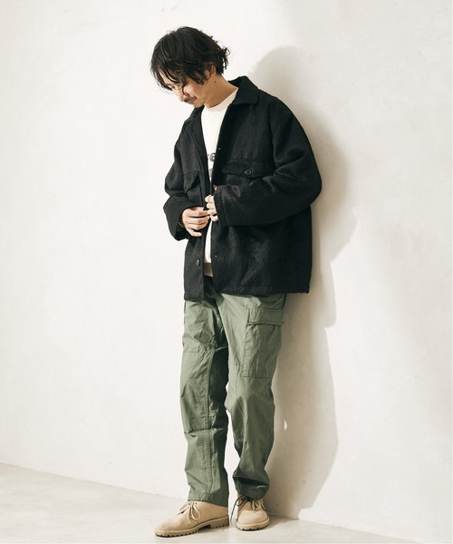 JOURNAL STANDARD relume（ジャーナルスタンダード　レリューム）の「OVERSIZE SHAGGY PLAID BLOUSON/チェックブルゾン（ブルゾン・メンズ・ブラック/ネイビー/グリーン・LARGE/MEDIUM）」の12枚目の写真