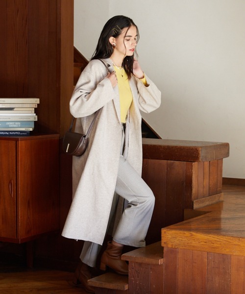 Cheek（チーク）の「ガウンコート（チェスターコート・レディース・ブルー/アイボリー/キャメル・MEDIUM）」の2枚目の写真