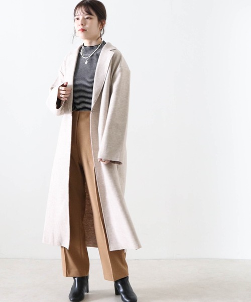 Cheek（チーク）の「ガウンコート（チェスターコート・レディース・ブルー/アイボリー/キャメル・MEDIUM）」の13枚目の写真