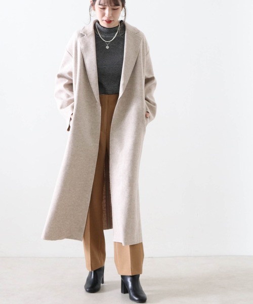 Cheek（チーク）の「ガウンコート（チェスターコート・レディース・ブルー/アイボリー/キャメル・MEDIUM）」の15枚目の写真