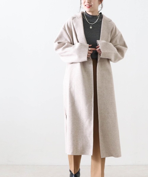 Cheek（チーク）の「ガウンコート（チェスターコート・レディース・ブルー/アイボリー/キャメル・MEDIUM）」の17枚目の写真