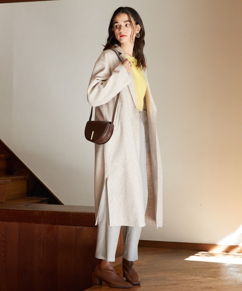 Cheek（チーク）の「ガウンコート（チェスターコート・レディース・ブルー/アイボリー/キャメル・MEDIUM）」の5枚目の写真