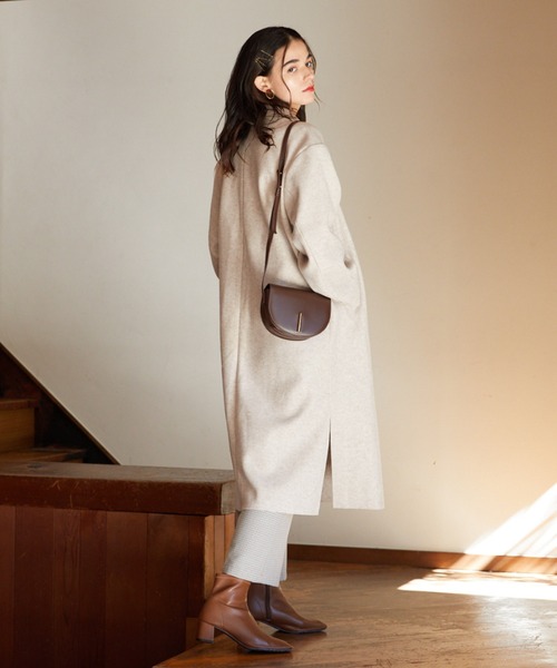 Cheek（チーク）の「ガウンコート（チェスターコート・レディース・ブルー/アイボリー/キャメル・MEDIUM）」の6枚目の写真