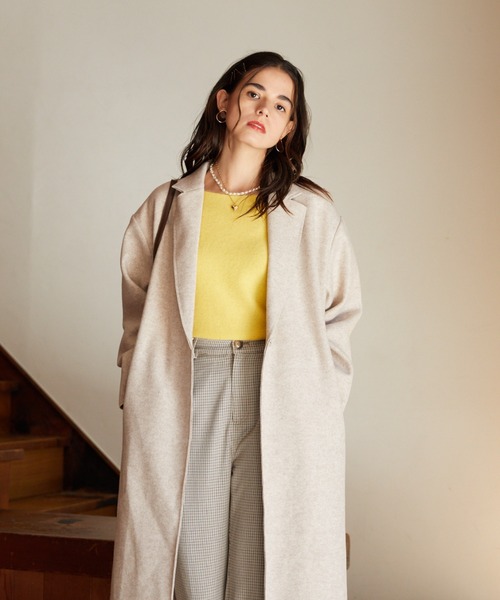 Cheek（チーク）の「ガウンコート（チェスターコート・レディース・ブルー/アイボリー/キャメル・MEDIUM）」の7枚目の写真