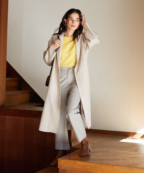 Cheek（チーク）の「ガウンコート（チェスターコート・レディース・ブルー/アイボリー/キャメル・MEDIUM）」の11枚目の写真