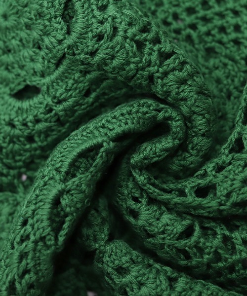 select MOCA（セレクトモカ）の「2WAYかぎ針編みニットベスト（ベスト・レディース・ブラック/グリーン/アイボリー・FREE）」の15枚目の写真