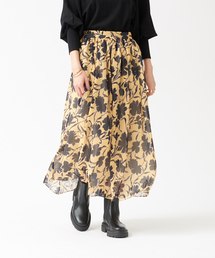 Rouge vif | シアープリントスカート(スカート)