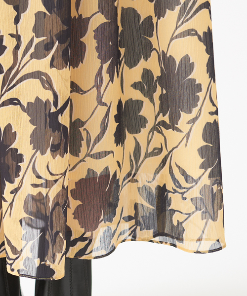 Rouge vif（ルージュヴィフ）の「シアープリントスカート（スカート・レディース・イエロー・フリー）」の11枚目の写真