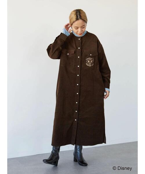 Disney（ディズニー）の「コーデュロイワンピース/Mickey（ワンピース・レディース・アイボリー/ブラウン・FREE）」の17枚目の写真