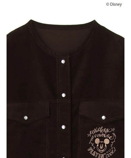 Disney（ディズニー）の「コーデュロイワンピース/Mickey（ワンピース・レディース・アイボリー/ブラウン・FREE）」の5枚目の写真