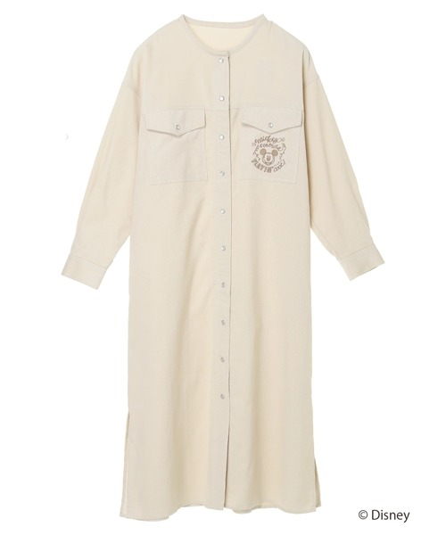 Disney（ディズニー）の「コーデュロイワンピース/Mickey（ワンピース・レディース・アイボリー/ブラウン・FREE）」の2枚目の写真