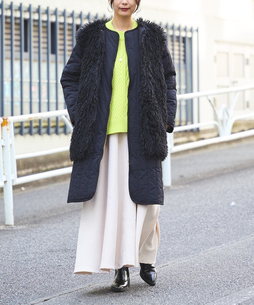 BONbazaar（ボンバザール）の「コーデュロイフレアスカート（スカート・レディース・パープル/アイボリー/グレー/レッド・FREE）」の22枚目の写真