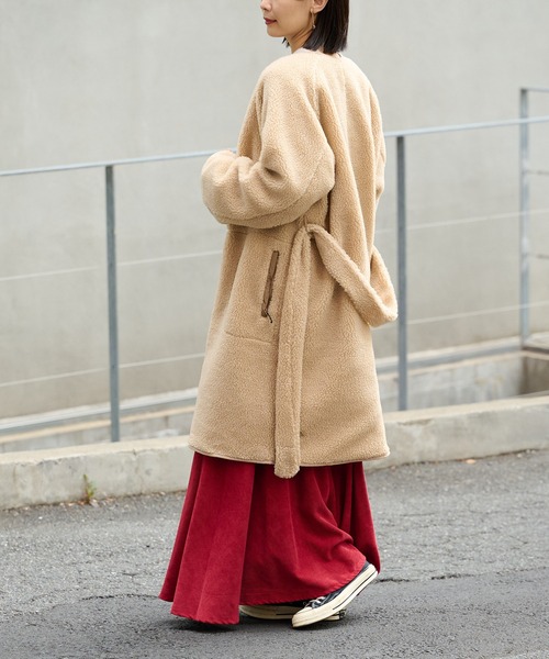 BONbazaar（ボンバザール）の「コーデュロイフレアスカート（スカート・レディース・パープル/アイボリー/グレー/レッド・FREE）」の11枚目の写真