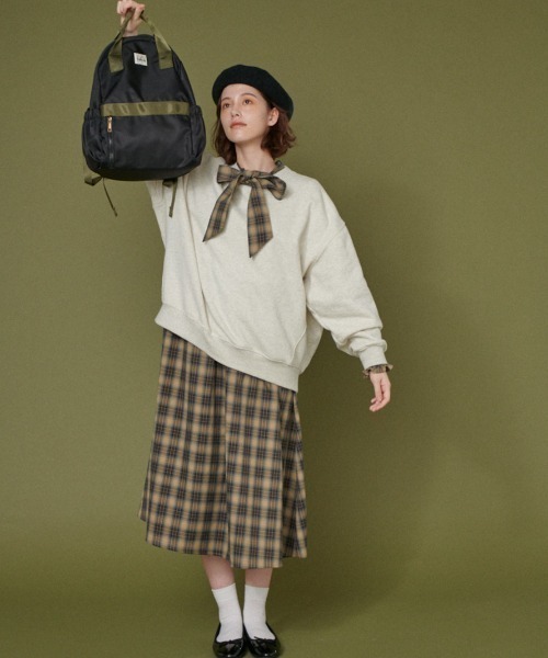 idem(イデム)の「idem anytime rucksack/ナイロンデイリーリュック(バックパック/リュック・レディース・ブラック/ベージュ・FREE)」の9枚目の写真
