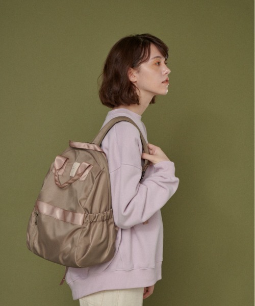 idem(イデム)の「idem anytime rucksack/ナイロンデイリーリュック(バックパック/リュック・レディース・ブラック/ベージュ・FREE)」の11枚目の写真