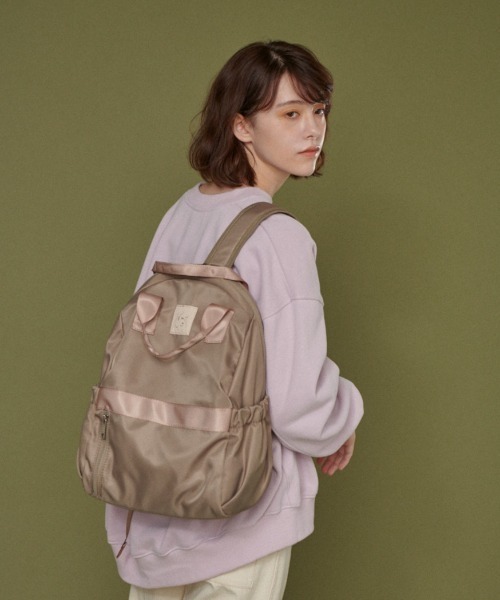 idem(イデム)の「idem anytime rucksack/ナイロンデイリーリュック(バックパック/リュック・レディース・ブラック/ベージュ・FREE)」の12枚目の写真