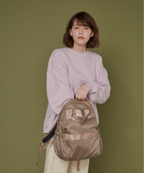 idem(イデム)の「idem anytime rucksack/ナイロンデイリーリュック(バックパック/リュック・レディース・ブラック/ベージュ・FREE)」の16枚目の写真