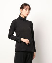 Samansa Mos2 | ベア天竺無地タートルネックカットソー(Tシャツ/カットソー)