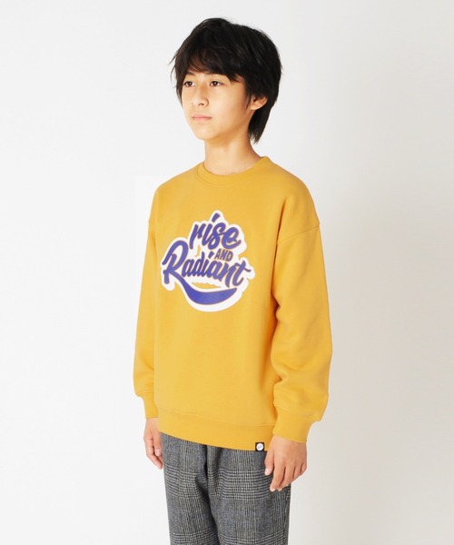 GLAZOS(グラソス)の「裏起毛・ドロップショルダーグラフィカルロゴトレーナー(スウェット・キッズ・ホワイト/ブラック/エンジ/グレー/イエロー/グリーン・130cm/140cm/150cm/160cm/170cm)」の15枚目の写真