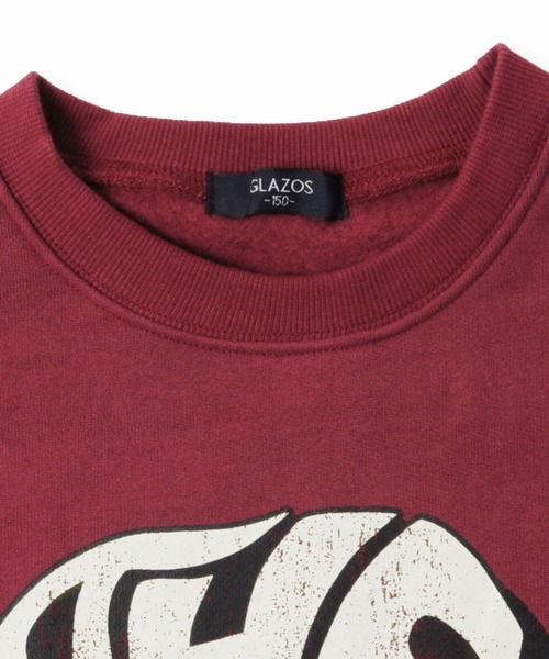 GLAZOS(グラソス)の「裏起毛・ドロップショルダーグラフィカルロゴトレーナー(スウェット・キッズ・ホワイト/ブラック/エンジ/グレー/イエロー/グリーン・130cm/140cm/150cm/160cm/170cm)」の17枚目の写真