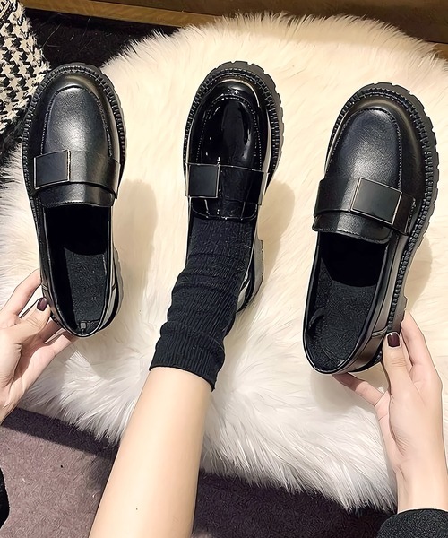 Dita(ディータ)の「スクエアバックルベルトベーシックローファー(ローファー・レディース・ブラック系2/ブラック系1・39/38/37/36/35)」の12枚目の写真