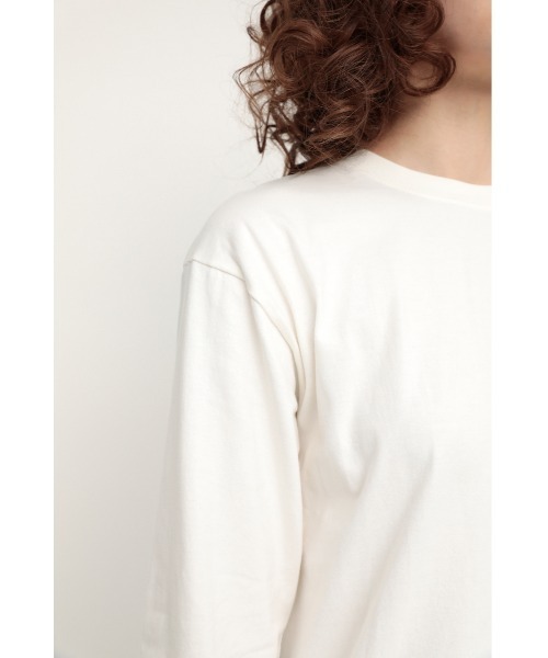 SLY（スライ）の「SMALL LOGO LONG S/L T/SH シアー ロゴ ロングスリーブ Tシャツ（Tシャツ/カットソー・レディース・ホワイト/ブラック・FREE）」の14枚目の写真