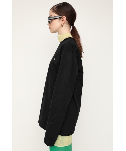SLY（スライ）の「SMALL LOGO LONG S/L T/SH シアー ロゴ ロングスリーブ Tシャツ（Tシャツ/カットソー・レディース・ホワイト/ブラック・FREE）」の15枚目の写真