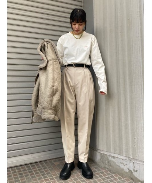 SLY（スライ）の「SMALL LOGO LONG S/L T/SH シアー ロゴ ロングスリーブ Tシャツ（Tシャツ/カットソー・レディース・ホワイト/ブラック・FREE）」の22枚目の写真