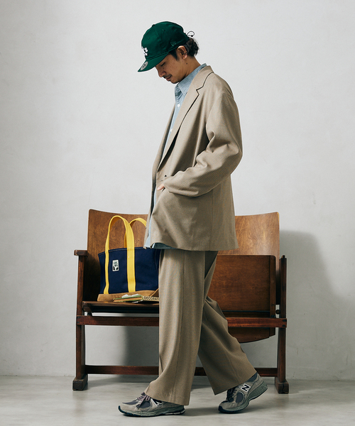 JOURNAL STANDARD relume(ジャーナルスタンダード レリューム)の「オーバーサイズ ガンクラブチェック ジャケット(テーラードジャケット・メンズ・ベージュ/ブラウン・MEDIUM/LARGE)」の8枚目の写真