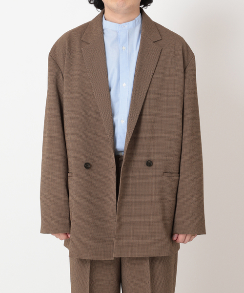 JOURNAL STANDARD relume(ジャーナルスタンダード レリューム)の「オーバーサイズ ガンクラブチェック ジャケット(テーラードジャケット・メンズ・ベージュ/ブラウン・MEDIUM/LARGE)」の16枚目の写真