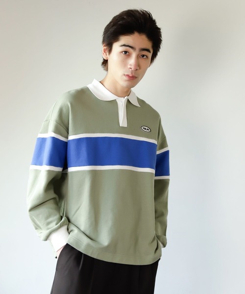 PBLIM（ページボーイリム）の「【PAGEBOYLIM】ラガースウェット（スウェット・レディース・グリーン/ピンク・LARGE/MEDIUM）」の14枚目の写真