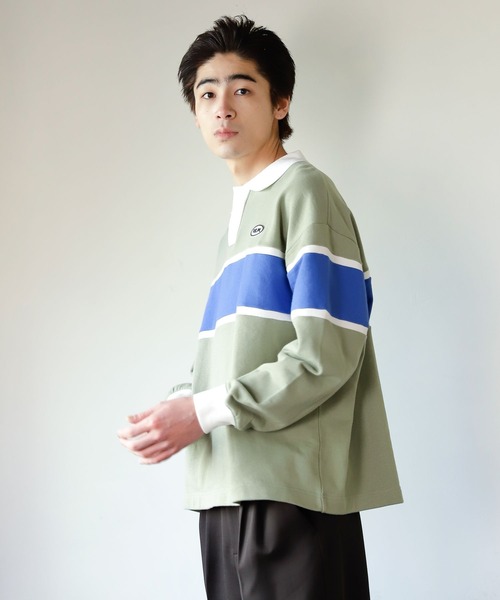 PBLIM（ページボーイリム）の「【PAGEBOYLIM】ラガースウェット（スウェット・レディース・グリーン/ピンク・LARGE/MEDIUM）」の15枚目の写真