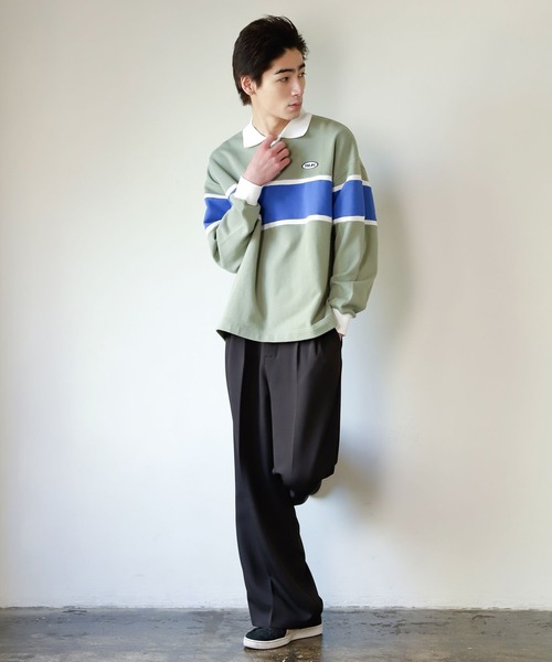 PBLIM（ページボーイリム）の「【PAGEBOYLIM】ラガースウェット（スウェット・レディース・グリーン/ピンク・LARGE/MEDIUM）」の17枚目の写真