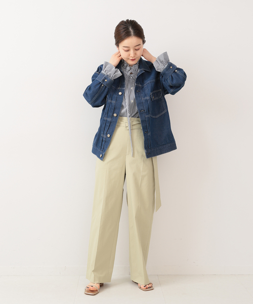 IENA（イエナ）の「PEストレッチサージベルテッドパンツ◆（その他パンツ・レディース・ベージュ/ネイビー/ピンク・38/34/40/36）」の15枚目の写真