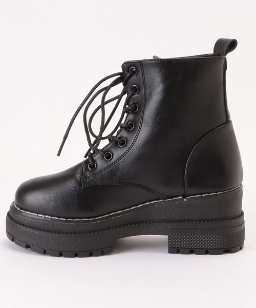 Lace Ladies（レースレディース）の「厚底 レースアップ ショートブーツ（ブーツ・レディース・ブラック・23.5/24.5/24/22.5/25/23）」の18枚目の写真