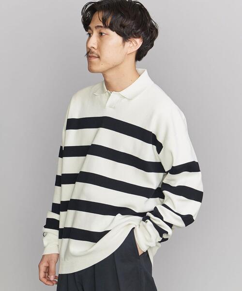 BEAUTY&YOUTH UNITED ARROWS(ビューティーアンドユースユナイテッドアローズ)の「BY ミラノリブ ナバル スキッパー ニット ‐ウォッシャブル‐(ニット/セーター・メンズ・ホワイト/ブラック/ネイビー/オリーブ・S/M/XL/L)」の8枚目の写真