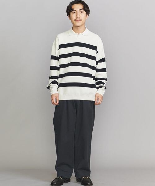 BEAUTY&YOUTH UNITED ARROWS(ビューティーアンドユースユナイテッドアローズ)の「BY ミラノリブ ナバル スキッパー ニット ‐ウォッシャブル‐(ニット/セーター・メンズ・ホワイト/ブラック/ネイビー/オリーブ・S/M/XL/L)」の5枚目の写真