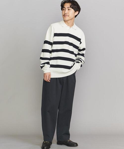 BEAUTY&YOUTH UNITED ARROWS(ビューティーアンドユースユナイテッドアローズ)の「BY ミラノリブ ナバル スキッパー ニット ‐ウォッシャブル‐(ニット/セーター・メンズ・ホワイト/ブラック/ネイビー/オリーブ・S/M/XL/L)」の6枚目の写真