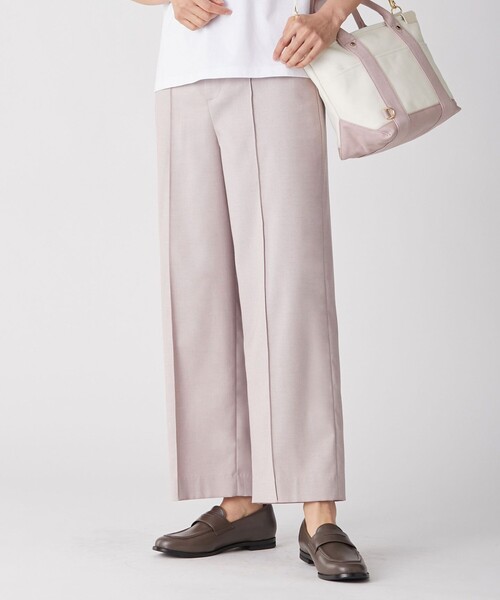J.PRESS Ladies(J.プレス レディス)の「【洗える】T/Rシャークスキン セミワイド パンツ(その他パンツ・レディース・ダルブルー系/ライトグレー系/ピンク系・S/XS/XXS)」の3枚目の写真