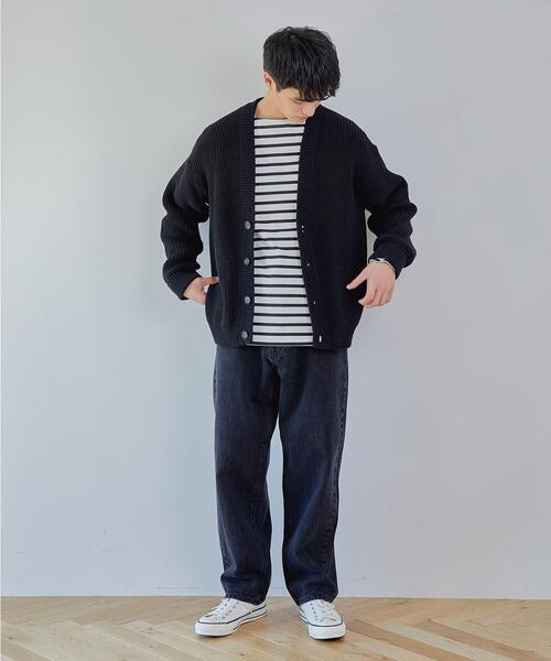 green label relaxing（グリーンレーベルリラクシング）の「シグネチャーデニム バギー ジーンズ（デニムパンツ・メンズ・ブラック/ライトブルー・L/S/M/XL）」の21枚目の写真