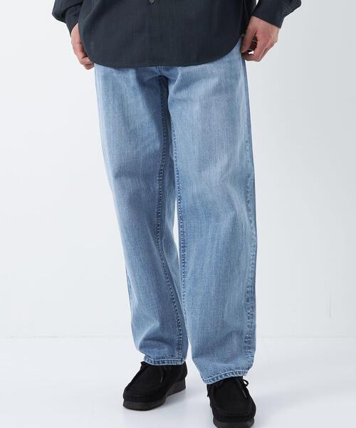 green label relaxing（グリーンレーベルリラクシング）の「シグネチャーデニム バギー ジーンズ（デニムパンツ・メンズ・ブラック/ライトブルー・L/S/M/XL）」の22枚目の写真