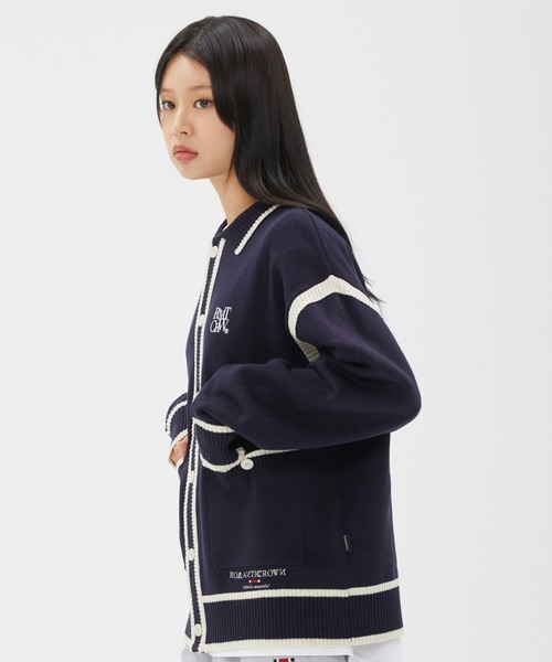 ROMANTIC CROWN(ロマンティッククラウン)の「【ROMANTIC CROWN】SPREAD COLLAR KNIT CARDIGAN / ロマンティッククラウン スプレッド カラー ニット カーディガン(カーディガン/ボレロ・メンズ・オートミール/ネイビー・LARGE/MEDIUM/SMALL)」の17枚目の写真