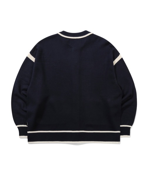ROMANTIC CROWN(ロマンティッククラウン)の「【ROMANTIC CROWN】SPREAD COLLAR KNIT CARDIGAN / ロマンティッククラウン スプレッド カラー ニット カーディガン(カーディガン/ボレロ・メンズ・オートミール/ネイビー・LARGE/MEDIUM/SMALL)」の21枚目の写真